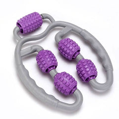 U-Shape Trigger Point 4-Wheel Full Body Massage Roller