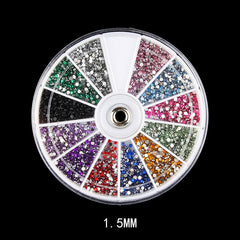 12-Color Diamond Rhinestone Fake Nails Set
